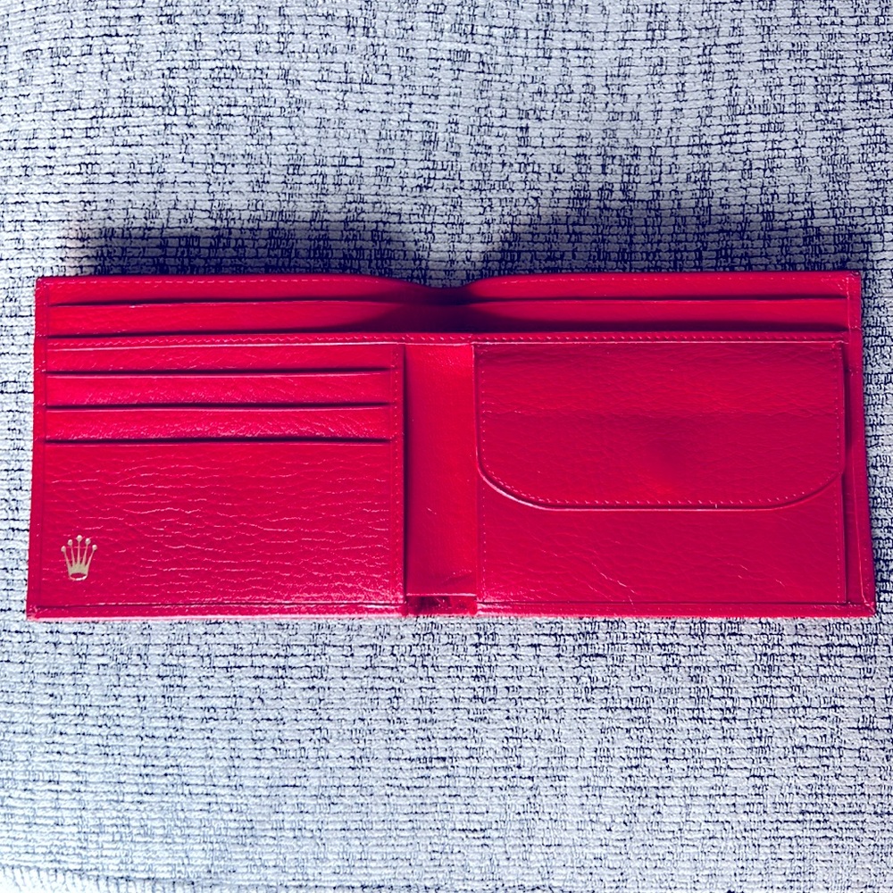 Red Rolex vintage leather wallet with code NEVER USED!!